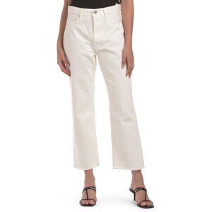 MOUSSY VINTAGE White Made In Japan Robco Straight Leg Cropped Jeans
